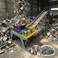 Vente directe usine : Ligne de recyclage des déchets métalliques HMS 1/2, broyeur à marteaux pour métaux