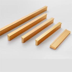 Direct Selling Black Brushed Gold Hidden Pull Handle Aluminium Alloy Edge Wardrobe Profiles <b>Kitchen</b> Cabinet Handle Innovate - Product Image 2