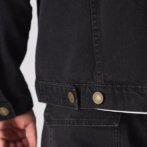 Latest Designs Men Denim Winter <b>Jacket</b> With Custom Logo Custom Logo Design High Quality Solid Color Streetwear <b>Jean</b> <b>Jackets</b> - Product Image 5