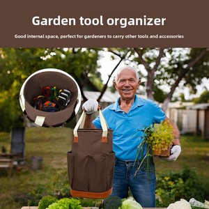 Custom Multi-Purpose Outdoor <b>Garden</b> Handbag <b>Tool</b> Bag Oxford Cloth Water Repellent Convertible Strap 10-14 Pockets for <b>Tools</b> - Product Image 3