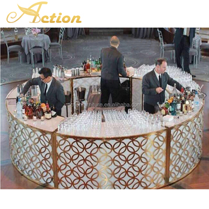 Illumination Lighten Stainless Steel Round <strong>Bar</strong> Counter Table Wedding Party <strong>Drink</strong> <strong>Bar</strong> for Wedding Used - Product Image 6