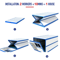 SH 20ft Économie d'énergie Structure en acier préfabriquée Kit de porte en verre Maisons modulaires Conteneur pliant Maison de maison mobile