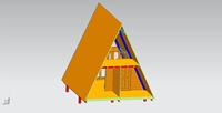 Livraison dans le monde Maison modulaire A Frame Cabane en bois Bungalow magique Triangle Maison en bois