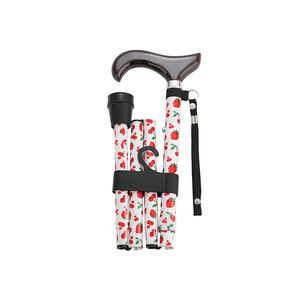 Bastón telescópico personalizado con mango de madera maciza, impreso, antideslizante, plegable, de moda, para personas mayores, bastones de senderismo GB 809C - Product Image 2