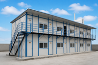 Maison préfabriquée en conteneur de 20 pieds ou 40 pieds, modulaire, détachable, pour l'hébergement des travailleurs, camp de travail, assemblage rapide
