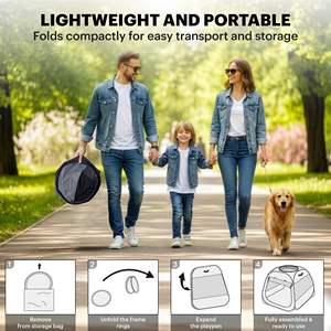 Parc de jeu portable pour chat, tente pliable pour animaux de compagnie, utilisation intérieure et extérieure, enclos de jeu pour chat et chien, niche pour <span class=keywords><strong>chaton</strong></span> et chiot - Product Image 3