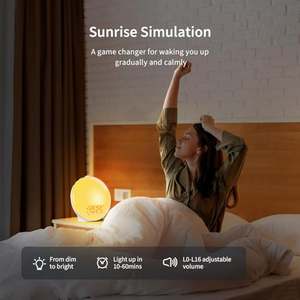 Nuevo Reloj Despertador Inteligente 2026 con Simulación de Amanecer, Luz Nocturna RGB Decorativa para Dormitorio de Niños y Adultos, con Altavoz Bluetooth - Product Image 2