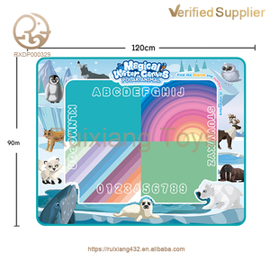 120*90CM tapis de dessin à l'eau pôles sud et nord Style Animal <span class=keywords><strong>aquarelle</strong></span> livre d'images peinture colorée jouets d'écriture - Product Image 2