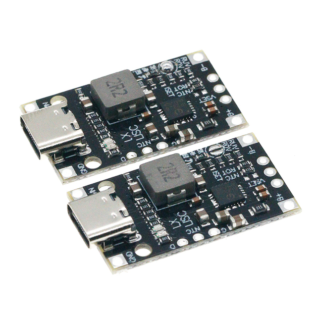 USB Type-C 15W 8.4V 12.6V 1.5A BMS Lithium Battery Charging Boost Module 2/3S Balanced Fast Charge Indicator Product ICs