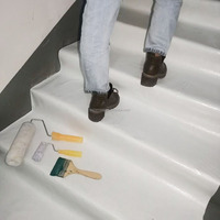 Tapis de protection en polyester adhésif, réutilisable pour la peinture intérieure, le travail du bois et la protection des meubles
