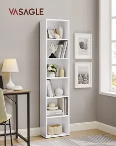 VASAGLE Scandinavian Style 6 Tier Bookcase Storage Shelf For Living Room Office Bedroom