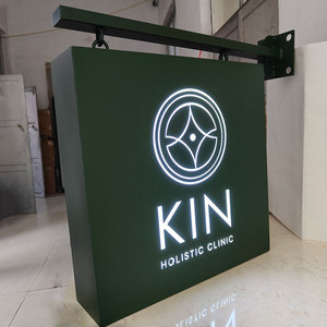 Insegna Pubblicitaria Rotonda in Metallo Personalizzata per Esterni, da Appendere, per Ingresso Negozio, Logo e Nome, Montaggio a Parete - Product Image 5