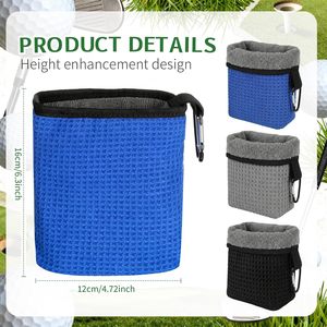 <span class=keywords><strong>Sac</strong></span> de nettoyage de clubs de <span class=keywords><strong>golf</strong></span> portable, léger et multifonctionnel avec clip détachable et doublure imperméable, <span class=keywords><strong>sac</strong></span> de nettoyage de balles de <span class=keywords><strong>golf</strong></span> - Product Image 2