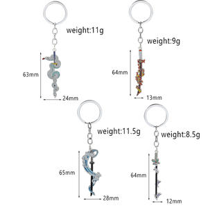 Porte-clés <span class=keywords><strong>Demon</strong></span> Slayer Sun Blade, accessoires de cosplay, pendentif personnalisé - Product Image 2
