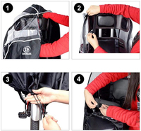 Siège arrière portable pour vélo pour enfant, imperméable, coupe-vent, en polyester PVC, avec fenêtre transparente, auvent, pliable, léger, tout-en-un