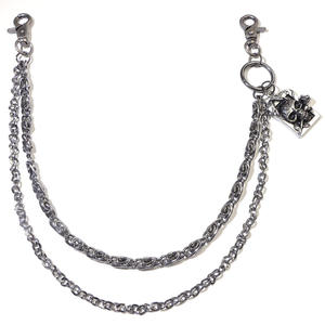 Cadena de cintura de metal estilo punk con diseño de esqueleto, doble capa, color bronce, estilo hip hop, cadena corporal para hombre, accesorio de Halloween - Product Image 5