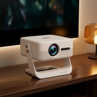 Mini projecteur vidéo 4K pour home cinéma avec autofocus, courte focale et correction automatique de la distorsion trapézoïdale