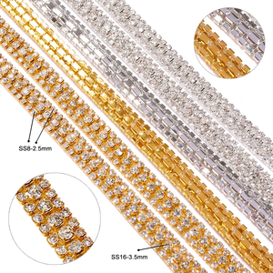 Rantai Kristal Rhinestone Panas untuk Dijahit, Hiasan Kristal Berkilau, Batu Jahit untuk Hiasan Pakaian - Product Image 2