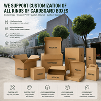 Cajas de Envío Corrugadas Ecológicas Personalizadas con Laminado Mate y Recubrimiento UV, Reutilizables y Hechas con Materiales Reciclados para Empaquetado de Comercio Electrónico