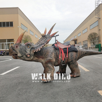 Sürülebilir Animatronik Dinozor - Ticari Oyun Alanları için Jetonlu Elektrikli Yürüyen Dinozor Binicisi