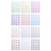 Autocollants pour ongles en forme de V à dégradé 3D, bandes de manucure autocollantes pour salon et nail art DIY