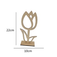Fleur en bois découpée au Laser, assemblage de fleurs en bois, décorations d'arbre de noël pour enfants, peinture DIY