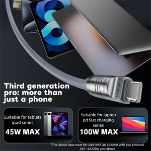 120W Đa-Giao Thức Nhanh Chóng Sạc Cáp Phổ Cáp Dữ Liệu Với Scp Pd3.0 Qc4.0 Đối Với iPhone Đối Với Samsung MacBook Máy Tính Xách Tay - Product Image 4