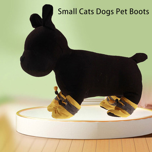 Rifornito 4 pz/set impermeabile Pet Dog scarpe antiscivolo pioggia calzature per piccoli gatti cani Pet stivali - Product Image 2