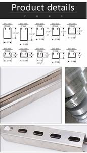 Profil en u personnalisé <span class=keywords><strong>40x40</strong></span>, canal en u perforé, canal en <span class=keywords><strong>acier</strong></span> de jambe de force, canal unistut, <span class=keywords><strong>prix</strong></span> - Product Image 3