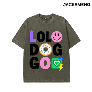 เสื้อยืดโอเวอร์ไซส์ผ้าฝ้ายพิมพ์ลาย <span class=keywords><strong>Lol</strong></span> Dog สไตล์เรโทร สตรีทแวร์ ใส่ได้ทุกวัน ลำลอง สินค้าจากคลังสินค้าในสหรัฐอเมริกา ขายส่ง - Product Image 6