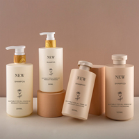 300ml 500ml Bouteille de shampooing en plastique HDPE doux au toucher mat avec bouchon rabattable Bouteilles de lavage de lotion pour le corps fantaisie avec bouchon à vis