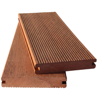Planches de terrasse en composite WPC rainurées et côtelées, imperméables, antidérapantes, à clipser, aspect bois, pour jardin et balcon