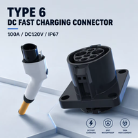 Paire de connecteurs de type 6 100A DC120V pour pistolet de charge rapide et prise de panneau pour véhicule électrique léger (LEV) - Vente en gros