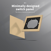 Interruptores y Enchufes de Pared WESA Ultrafinos con Botón Pulsador EU 1/2/3 Vías, Enchufe de Alimentación de 1 Vía, Combinación Libre, Diseño Moderno de Lujo