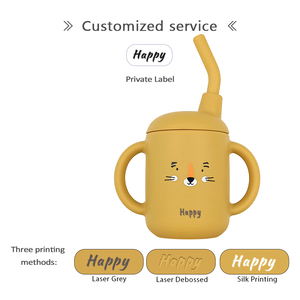 Tazza per Bambini con Cannuccia Senza BPA, Produzione ODM OEM, Tazza in Silicone per Bere, Stoviglie per Neonati, Tazza per l'Alimentazione, Pronta per la Spedizione, Disponibile - Product Image 5