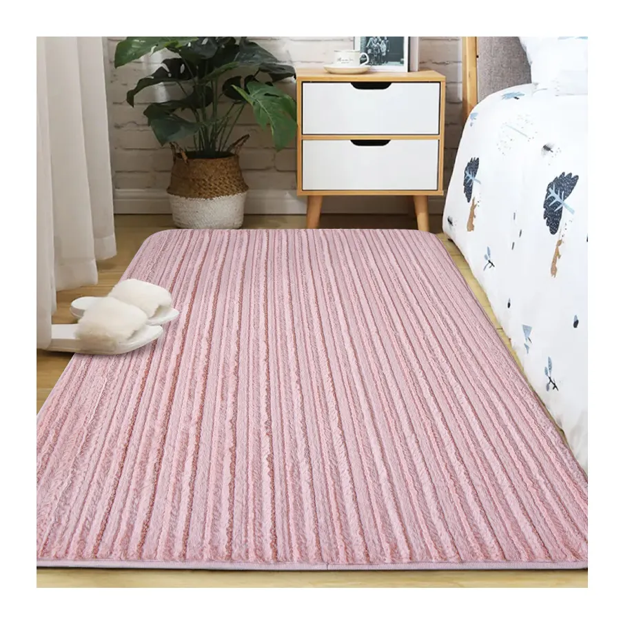 Tappeto rosa della decorazione della casa del tappeto della peluche della camera da letto della principessa per la stanza del dormitorio dei bambini delle ragazze