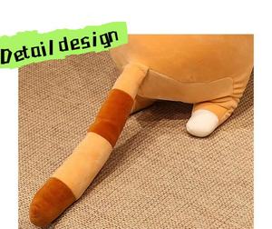 شعار مخصص كاواي قطة طويلة قطيفة وسادة محشوة الحيوانات لعب دمية القط وسادة قطيفة - Product Image 6