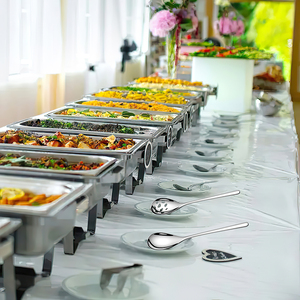 ช้อนเสิร์ฟสแตนเลสสำหรับงานปาร์ตี้, ช้อนโลหะแบบมีร่องสำหรับเสิร์ฟอาหารสำหรับงานจัดเลี้ยง - Product Image 6