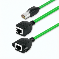 Câble d'extension KRONZ Cat8 Cat7 RJ45 pré-assemblé avec gaine PVC orange, haute flexibilité, industriel, avec connecteurs femelle et mâle à verrouillage par vis