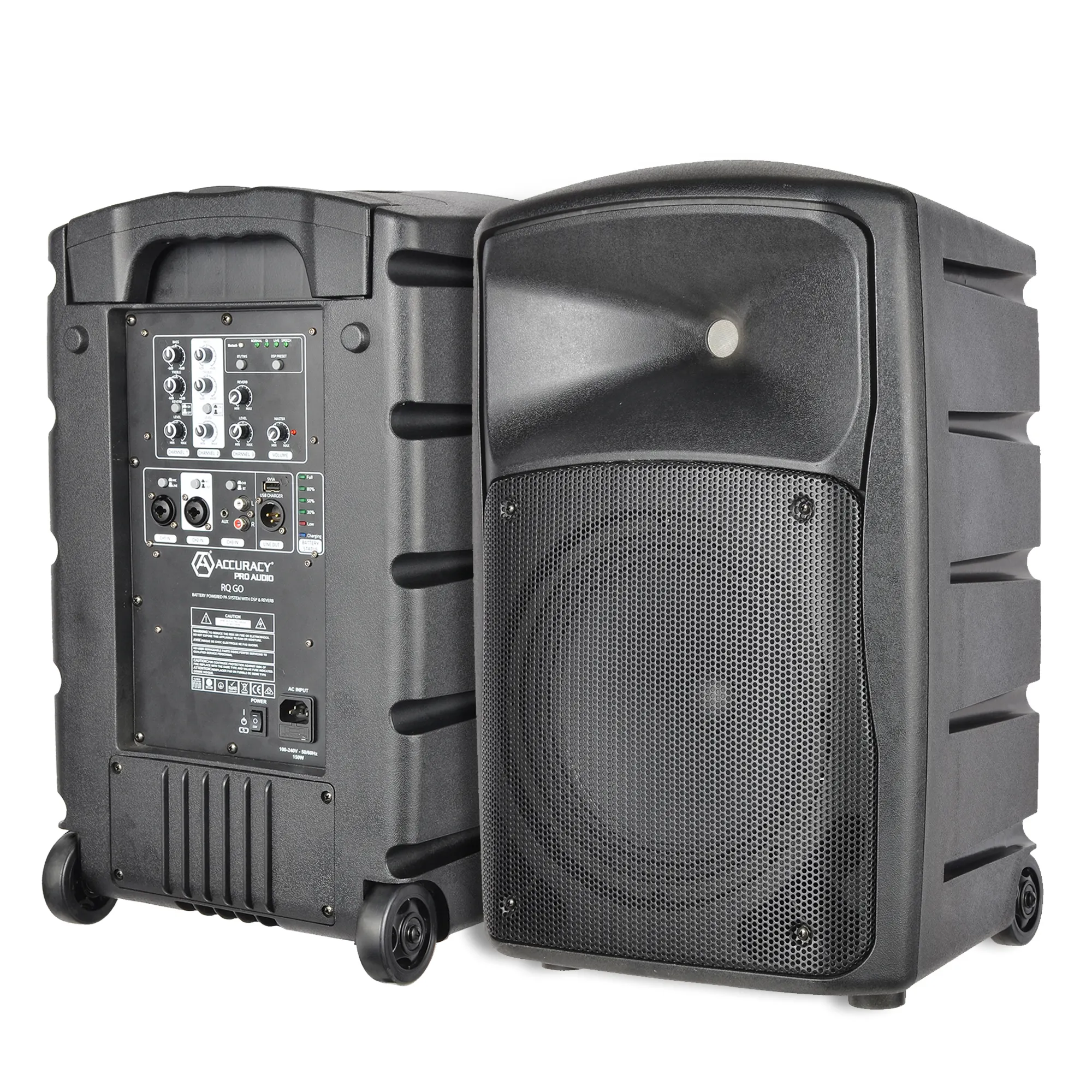 Nauwkeurigheid Pro Audio PMTT10D5-GO 10 Inch Dsp Subwoofer Opladen Batterij Aangedreven Draadloze Draagbare Actieve Luidspreker Met Microfoon \