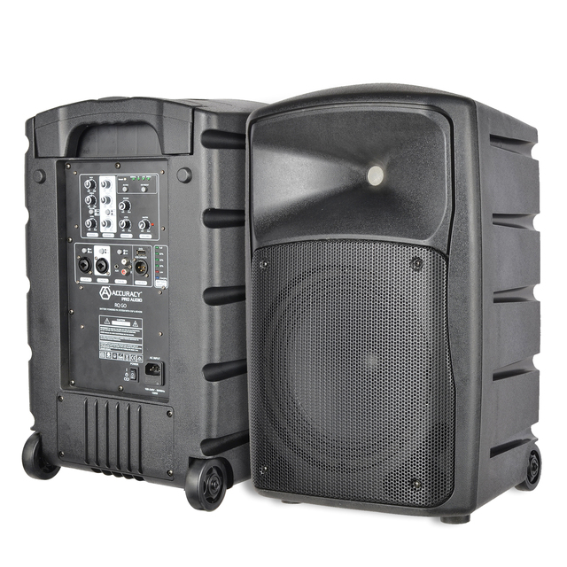 Accuracy Pro Audio PMTT10D5-GO 10 Inch DSP Subwoofer Recharge Battery Powered Wireless Portable Active Speaker with Microphone
