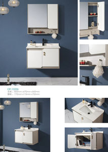 2021 moins cher peinture en bois sans vanités de salle de bain miroir armoire de bain <span class=keywords><strong>lavabo</strong></span> évier meubles - Product Image 6