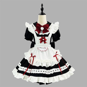 Maid Lolita Dress Black White Soft Girl Anime Style Cosplay Costume For Drama Games Role Playing Spring 2025 - Product Image 1