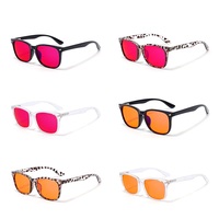 Lunettes de jeu Lmamba BL5899 Vintage TR90 99% anti-lumière bleue, lunettes de jeu sur ordinateur, lunettes anti-lumière bleue AR, lunettes de sommeil rouge orange mélatonine