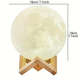 Lampe de chevet LED en forme de lune pour la Saint-Valentin, cadeau pour filles, garçons, femmes et hommes - Product Image 3