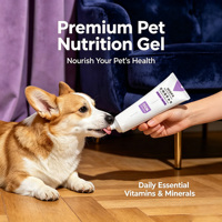 Pâte Gelée Nutritionnelle à Haute Absorption Oméga-3 Vitamine E D3 pour Chiots et Chatons - Complément Multivitaminé Quotidien Énergisant