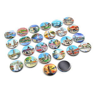 Offre Spéciale attractions touristiques populaires Rectangle 80*53 plaque d'étain aimant autocollant métal londres allemagne <span class=keywords><strong>Paris</strong></span> étain réfrigérateur aimant - Product Image 5