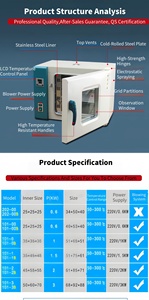 Nhỏ công nghiệp điện Blast sấy Oven nhiệt độ không đổi y tế Máy sấy tĩnh nhiệt phòng thí nghiệm không khí phòng thí nghiệm - Product Image 4