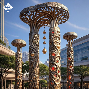 Sculpture personnalisée en métal <span class=keywords><strong>Arbre</strong></span> <span class=keywords><strong>de</strong></span> <span class=keywords><strong>Vie</strong></span> pour l'aménagement paysager extérieur, idéale pour les centres commerciaux et les espaces publics - Product Image 1