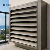 Persianas fijas de aluminio PVDF para apartamentos junto al mar, sistema de sombreado externo anticorrosión, Qualicoat Seaside